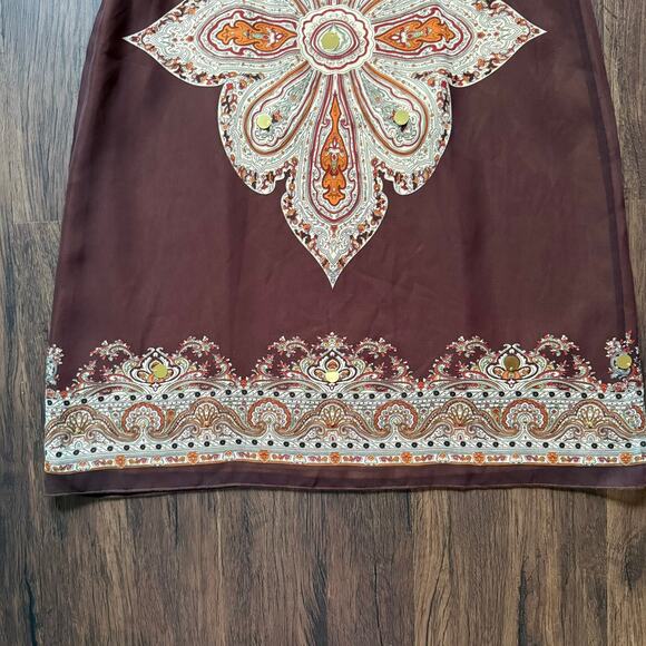 Lyndia Sequin Ornamental Cocktail Dress Brown Gold Size 4 - Picture 8 of 16